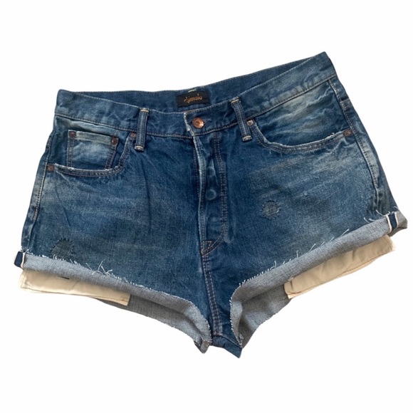 Chimala Japanese Selvedge Denim Cut Off Shorts - Picture 2 of 10